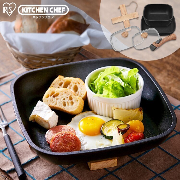 スキレットコートパン 6点セット IH対応 フライパン SKL-SE6S SKL-SE6 スクエア ラウンド フライパン 取っ手取り外し メガ割