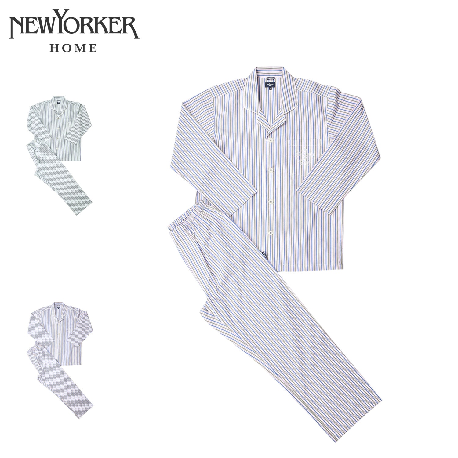 ルームウェア 部屋着 パジャマ 上下 セットアップ ナイトウェア テーラード メンズ ニューヨーカーホーム 0702-80 7,480円