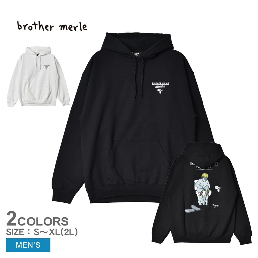 ブラザー マール DESTROY THE TOILET HOODIE BR85006 メンズ トップス フーディ フード付き ウェア 長袖 トレーナー ロゴ ストリート 裏起毛 ロングスリーブパーカー・トレーナー