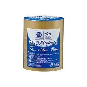 （まとめ）ジョインテックス セロハンテープ24mm×35m5巻 B640J(×10セット)