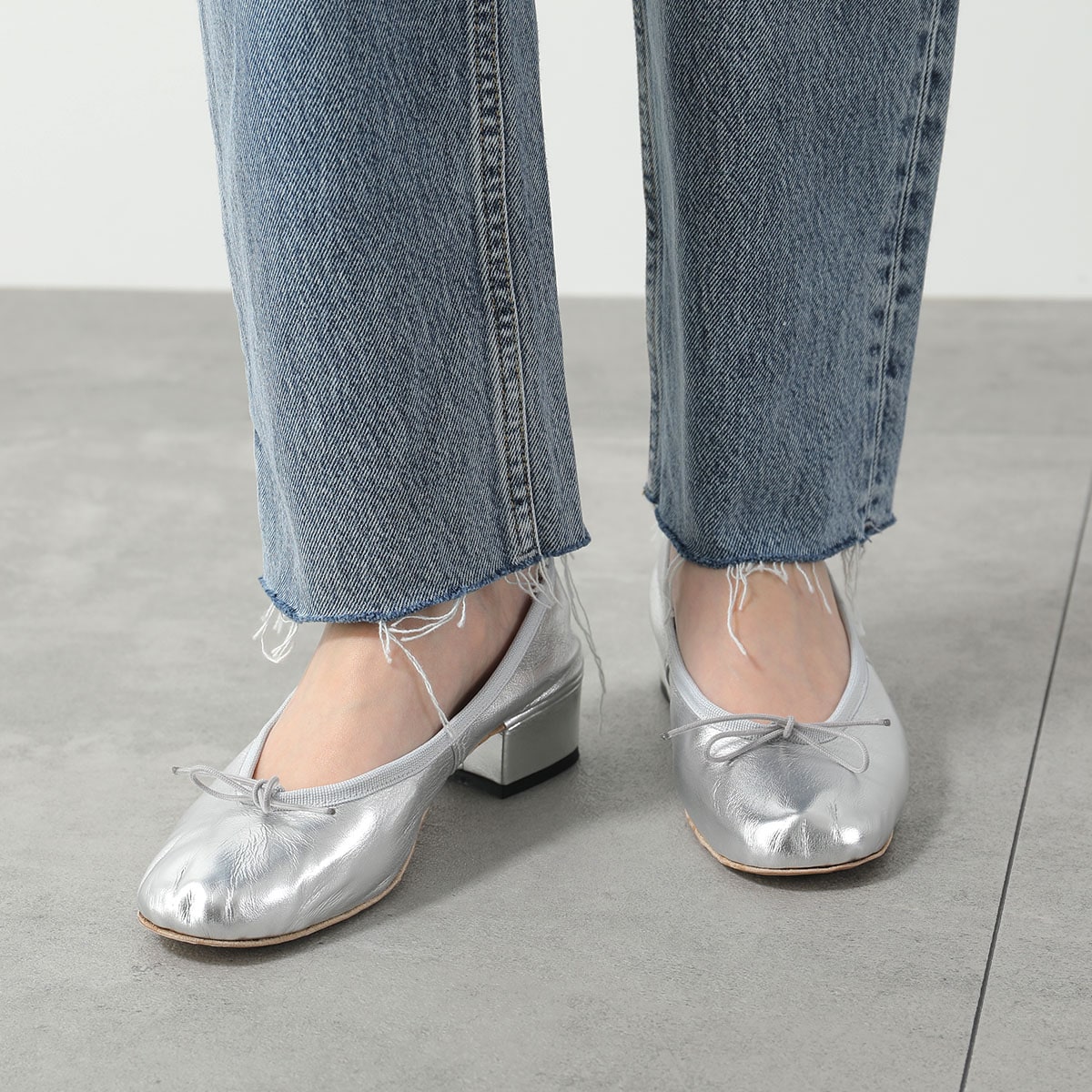 PORSELLI ポルセリ パンプス BALLERINE 95LAMINATA HEEL 3CM レディース バレエシューズ リボン ラウンドトゥ シューズ 靴 16 【mega】