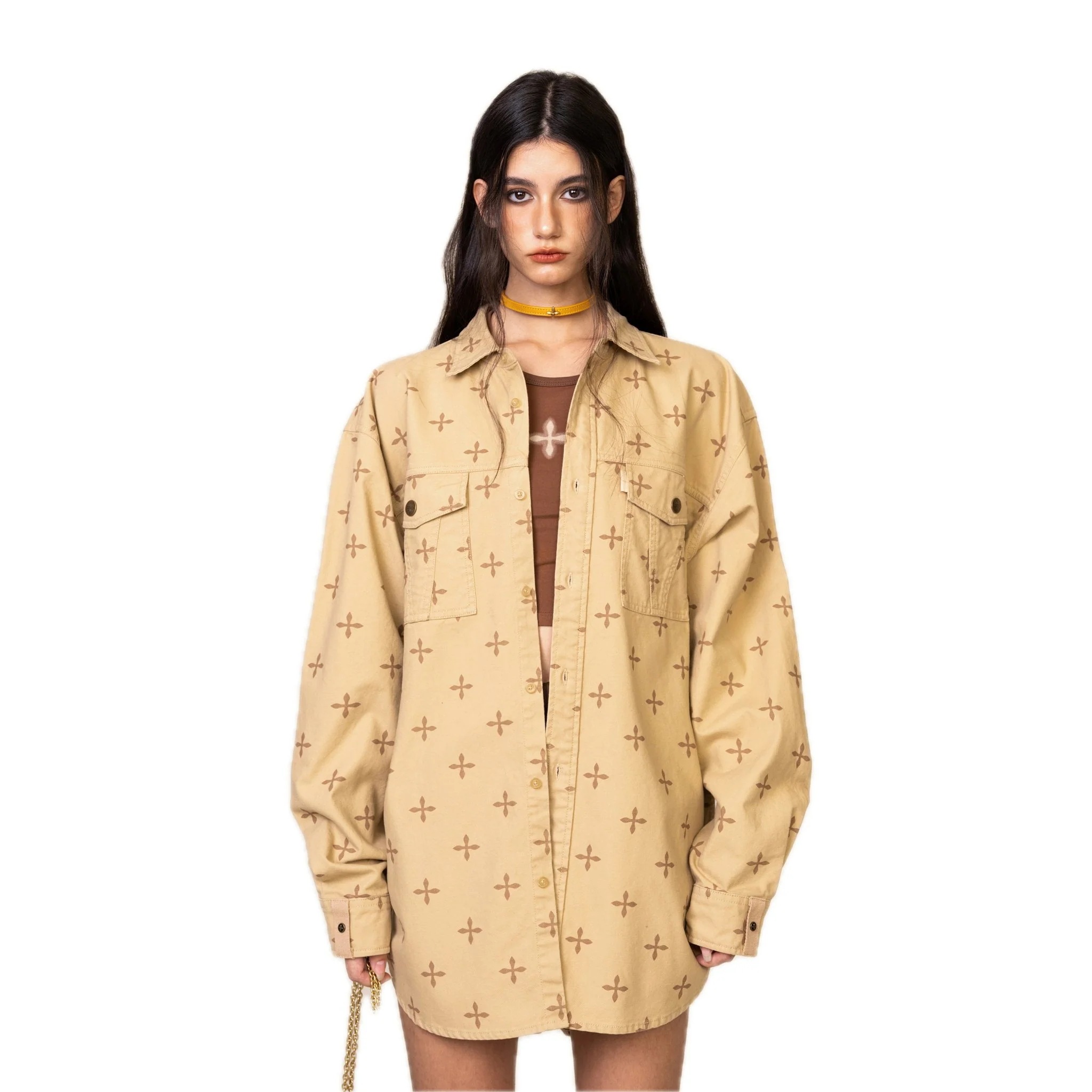 コンパスデザートガーデンルーズワークウェアシャツ