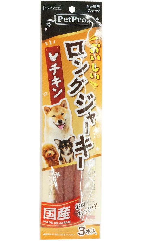 （まとめ買い）おいしいロングジャーキー チキン 3本 犬用おやつ [x30]