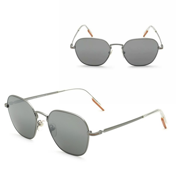 サングラス EZ0174/S 08A 53 Ermenegildo Zegna サングラス ノーズパッド UVカット ガンメタル スモークグレー