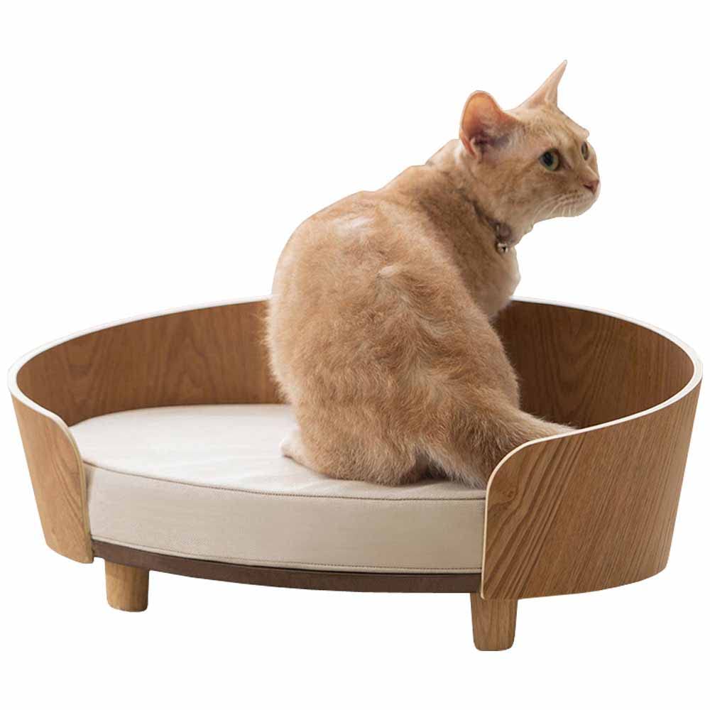 猫 ベッド 犬 ベッド プライウッド スクエアペットベッド インテリア PW-SPB49 ウォールナット 6,094円