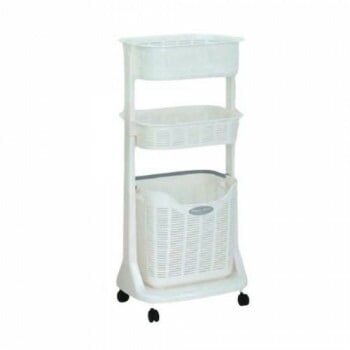 高田ベッド製作所 ランドリーバスケット（3段） キャスター付き TB-1307-02