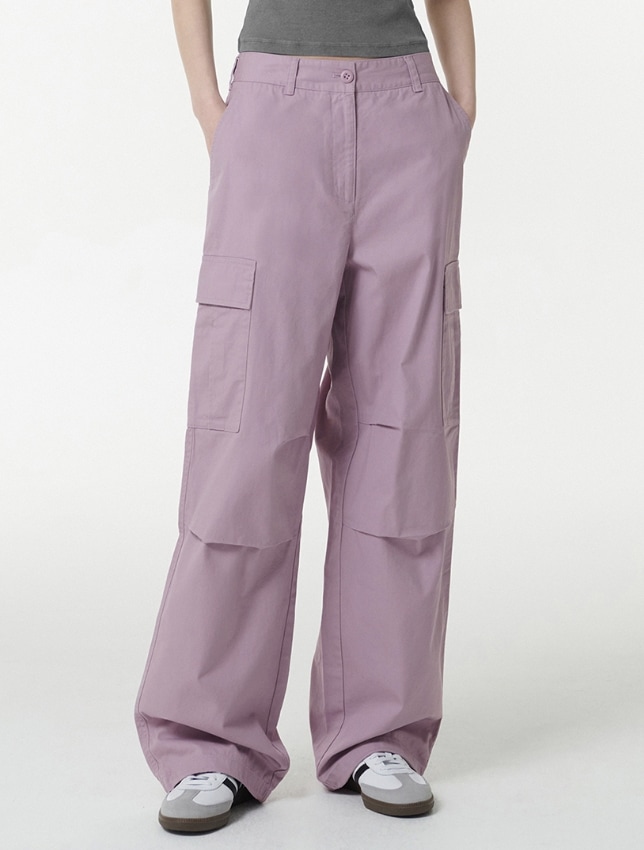 Musinsa Standard Womens Wide Cargo Pants Dusty Pink