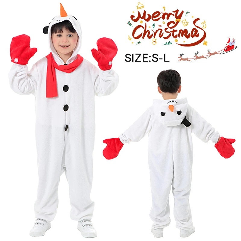 【短納期】 クリスマス コスプレ 雪だるま コスプレ 子供 クリスマス 衣装 男子 女子 コスチューム コスプレ 男子 女子