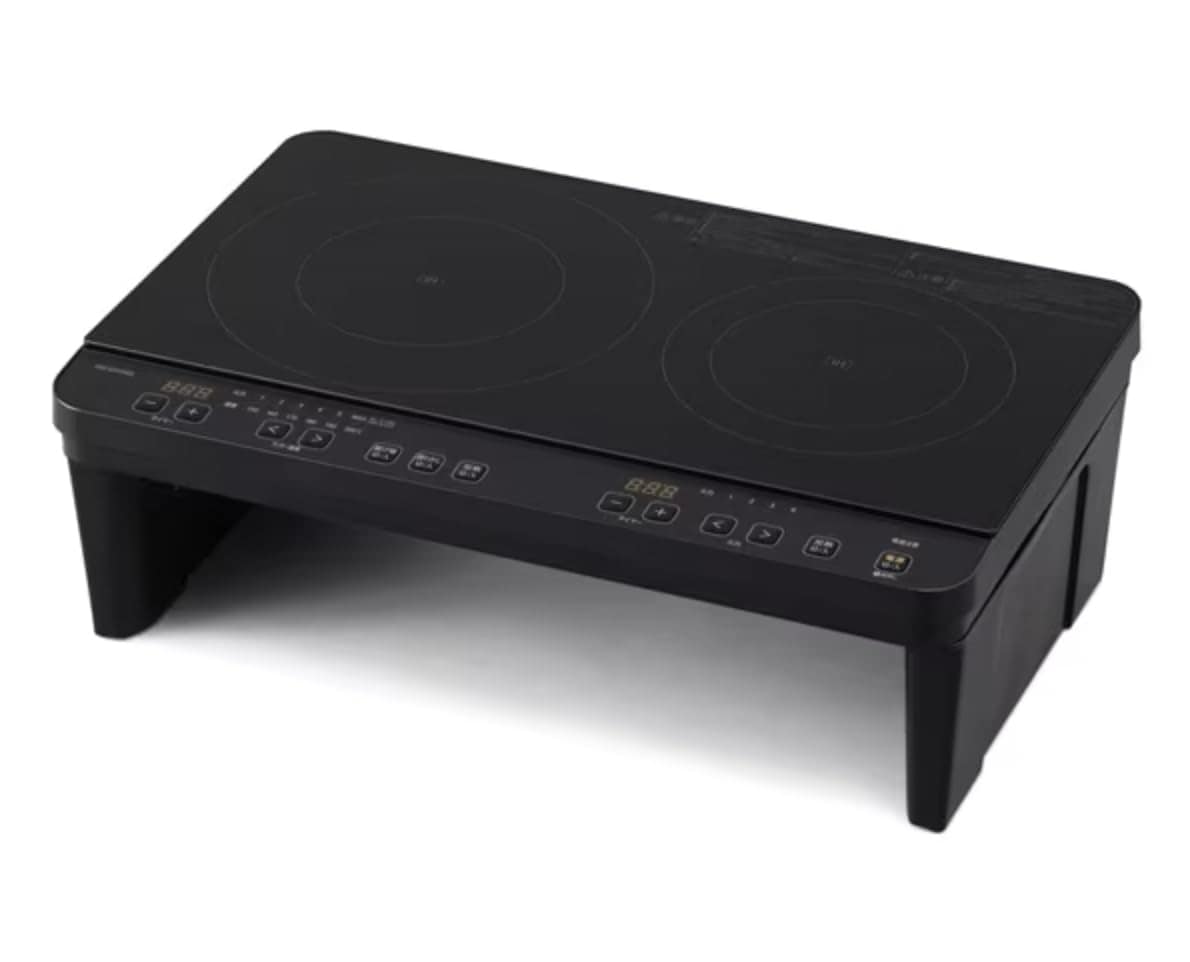 2口IHコンロスタンド付き ブラック IHK-WT41S-B
