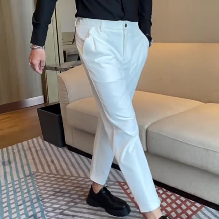 パンツ 秋 新作 メンズ カジュアルパンツ ファッション ウエストゴム ストレート 長パンツ