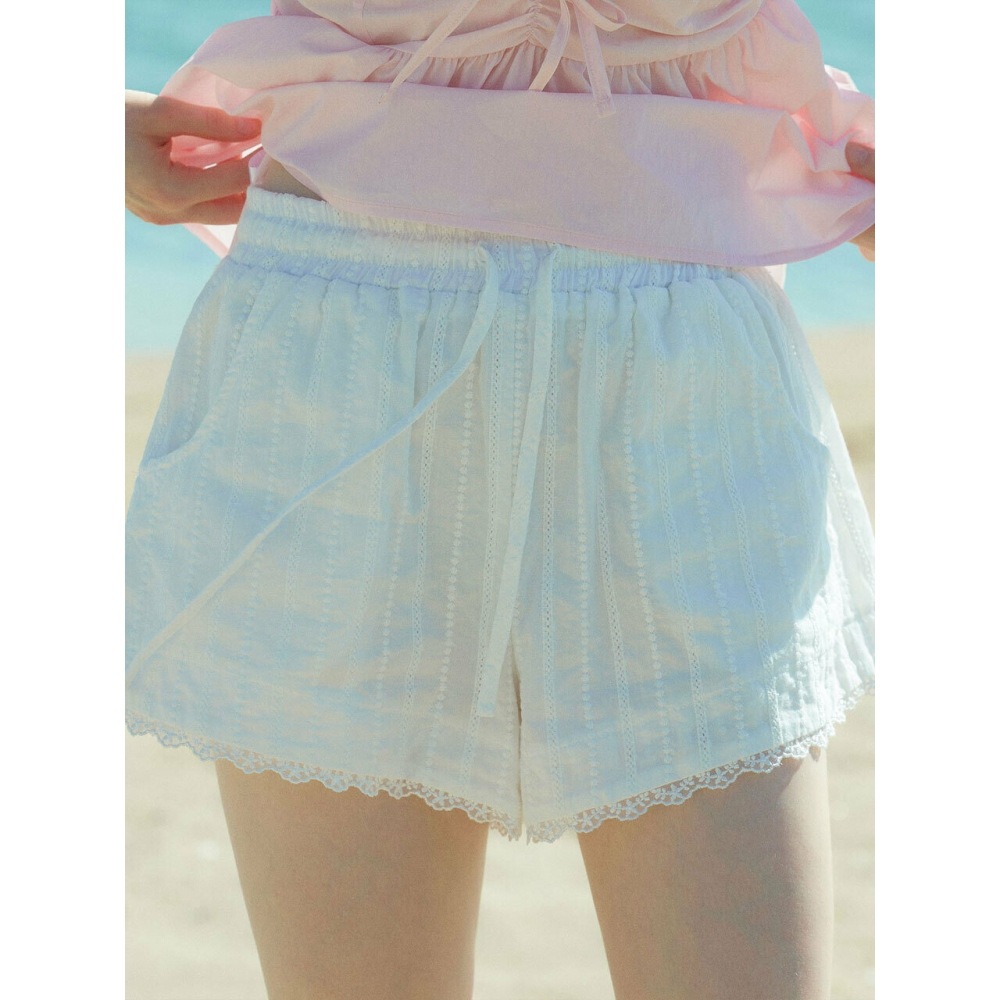 レターフロムムーンコージーレースバンディングショーツ（2色）