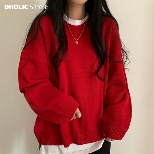 ドロップショルダーニット・p443315