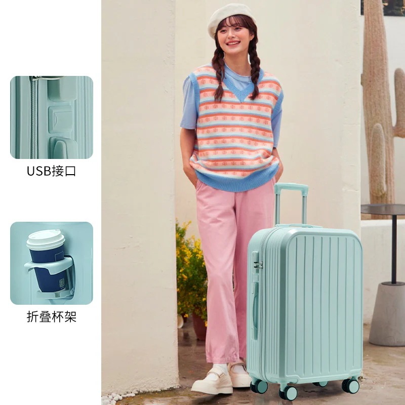 バッグキャリーバッグ24スーツケース女性小型軽量20寸学生子母暗号箱男性26トラベルキャリーケース 【急速出荷】