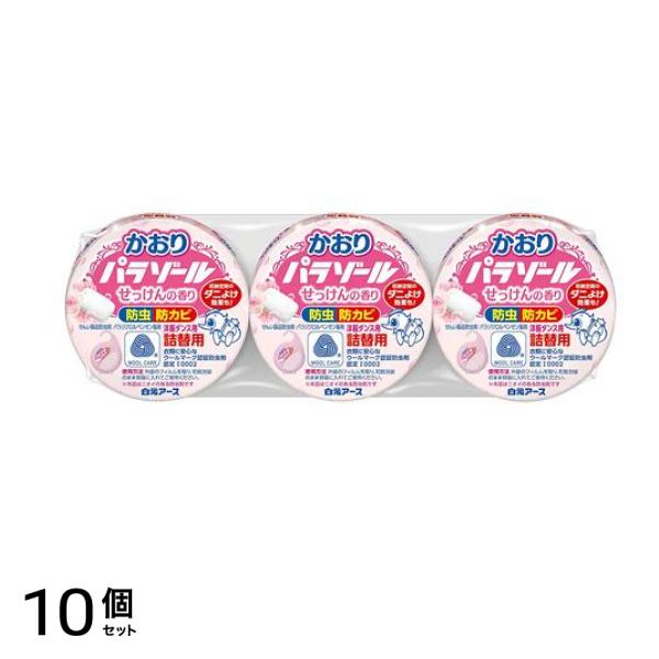 白元アース 洋服ダンス用かおりパラゾール 防虫剤 108g× 3個入 (詰め替え用) 10個セット