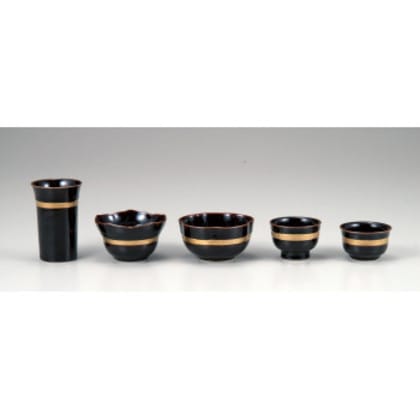 静凛 五具足 有田焼 黒 金ライン 32u200015v072 8,112円