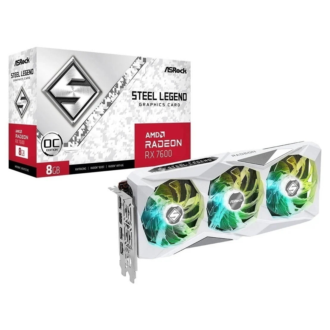 Radeon RX 7600 Steel Legend 8GB OC [PCIExp 8GB] グラフィックボード