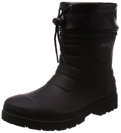 他サイト： [ギリオ] メンズ ショート丈 長靴 レインブーツ 軽量 ハイブリッドEVA 園芸 作業 エアラバーブーツ ブラック 26.5~27.0の商品画像