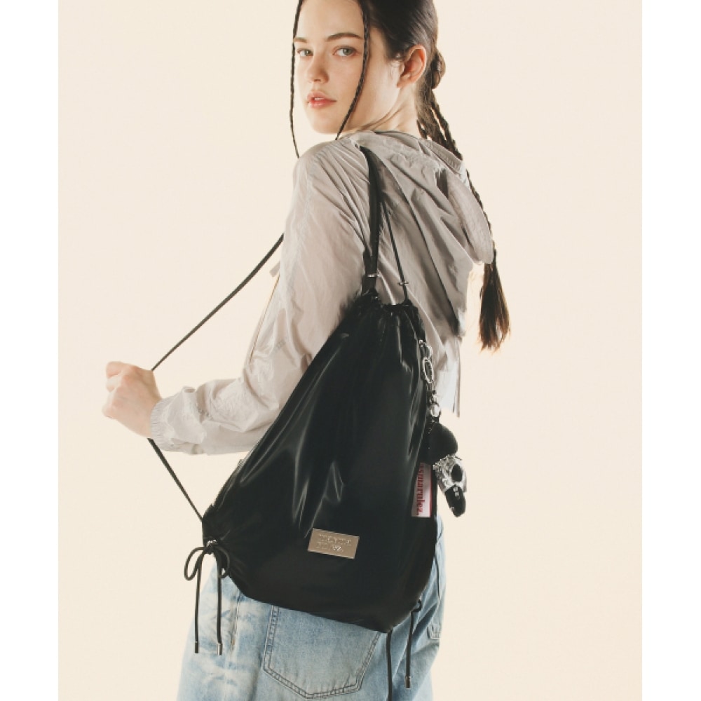 MASMARULEZ 304 ジムサックストリングバッグ _ グリッターブラック