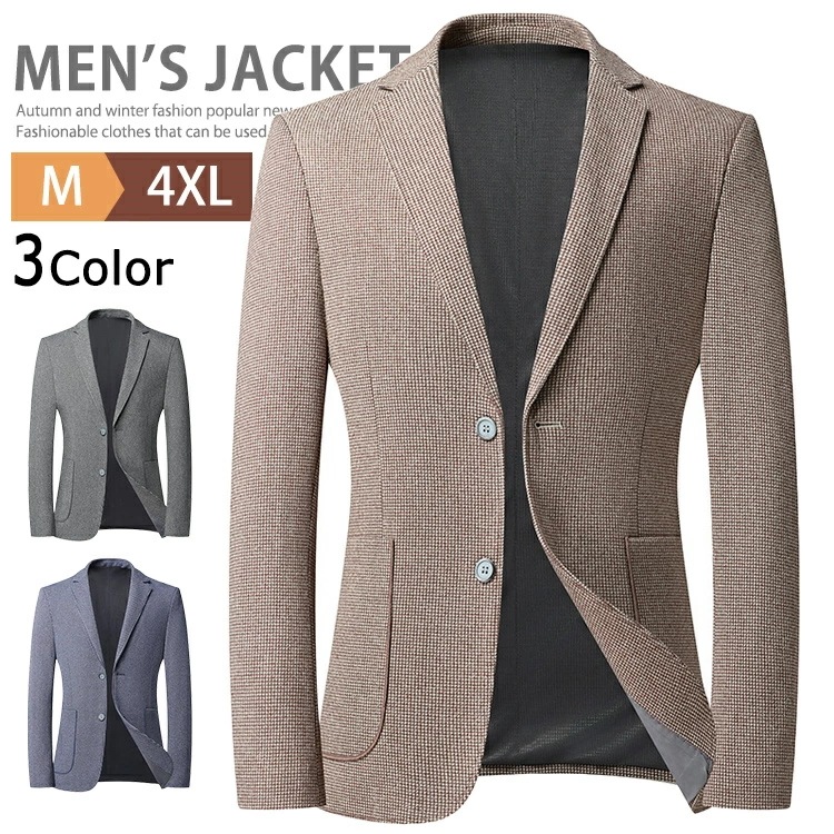 特別仕様ジャケット テーラードジャケット メンズ ビジネス ブレザー 2つボタン スーツジャケット シングルジャケット テーラード ジャケット 秋冬 秋服 春物 カジュアルジャケット ゴルフジャケット