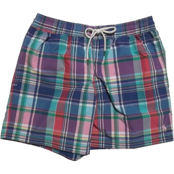 海水パンツ 水着 インナー付き チェック ピンク PR6-181