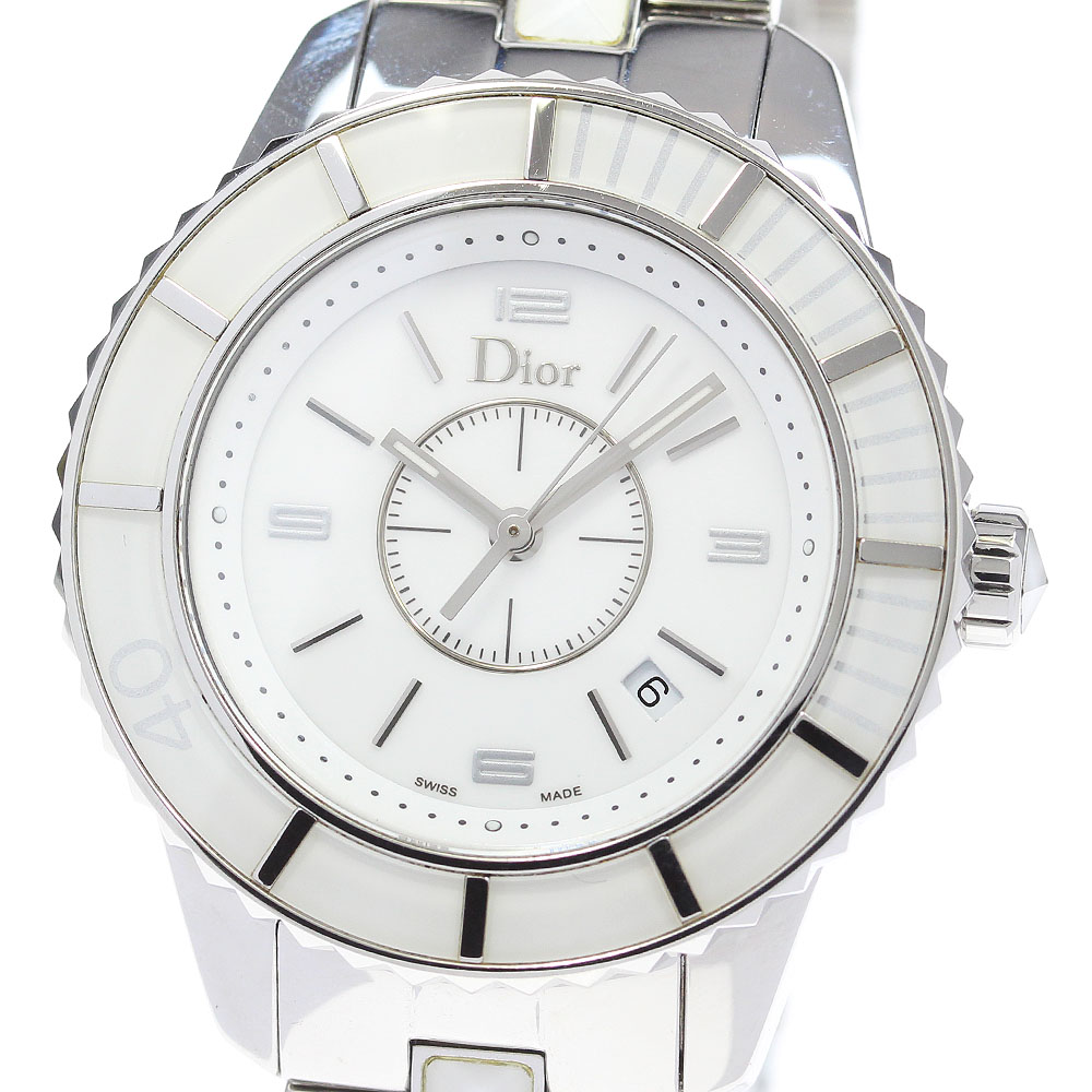 ディオール Dior CD113111 クリスタル デイト クォーツ レディース _849832【中古】