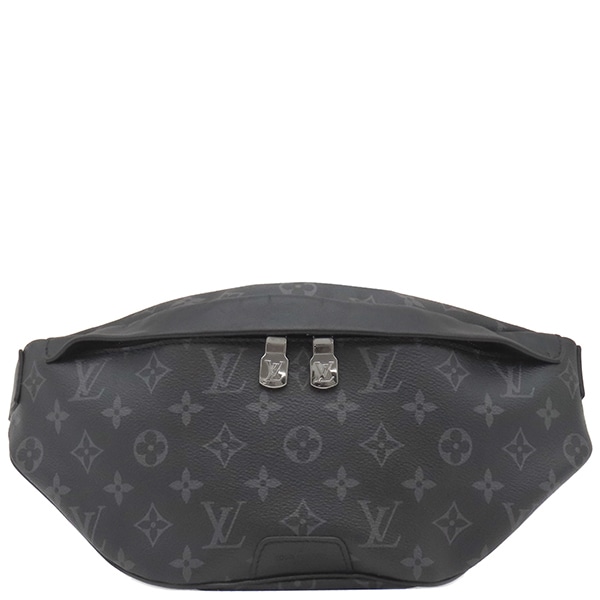 ルイヴィトン LOUIS VUITTON ボディバッグ ディスカバリー バムバッグ PM レザー モノグラムエクリプスキャンバス モノグラムエクリプス ガンメタル金具 黒 ウエストバッグ M46035