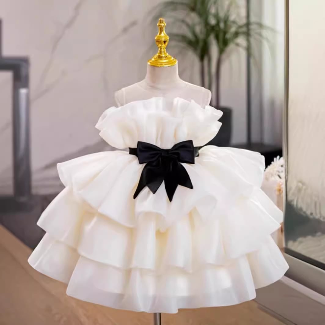 女の子のためのフラワーガールドレス初めての誕生日のプリンセススカートリトルホストピアノパフォーマンスドレス