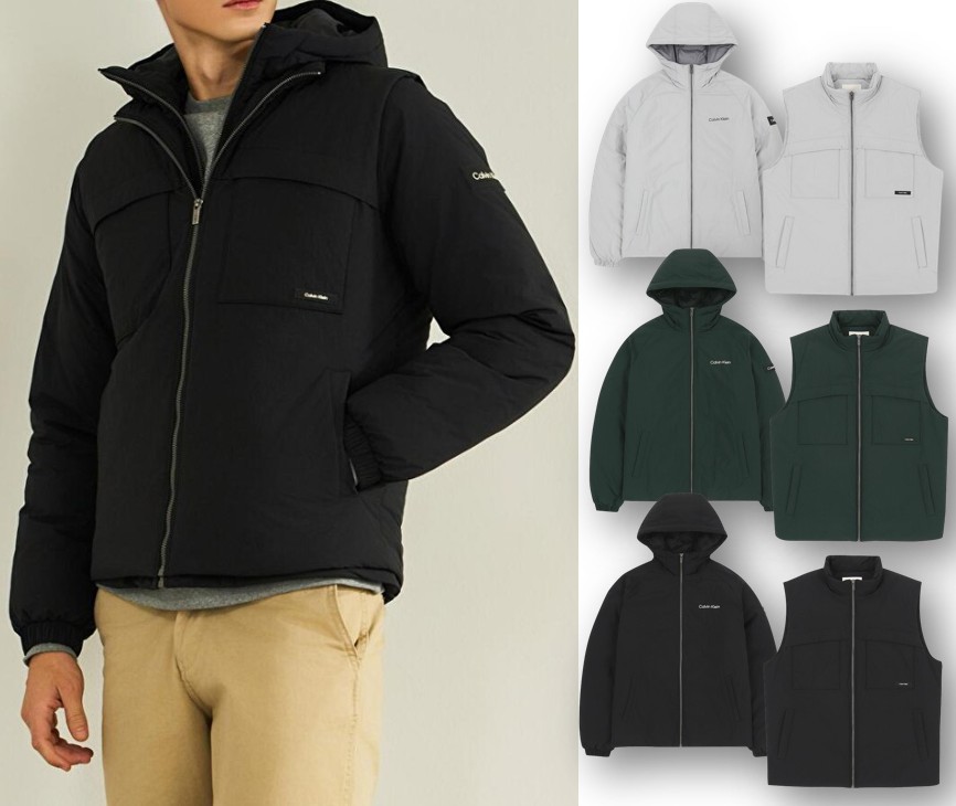 Mens Padded Jacket + Vest Set-Up