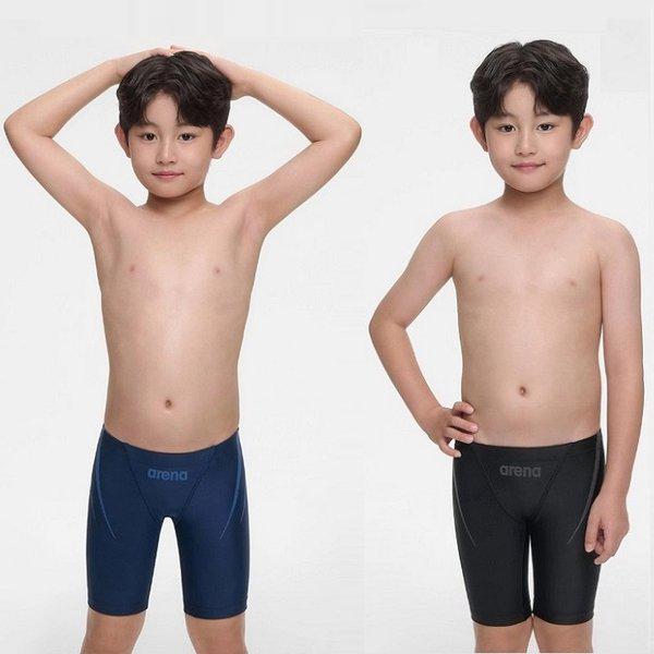 男児用屋内水着ライン2 子供用4部丈 (A5FB1BF02)