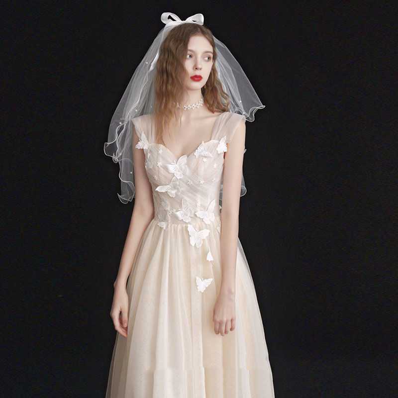 ライトウェディングドレス2025ハイエンドドレスアート試験大人のバンケット気質エンゲージメントドレスは通常着用できます