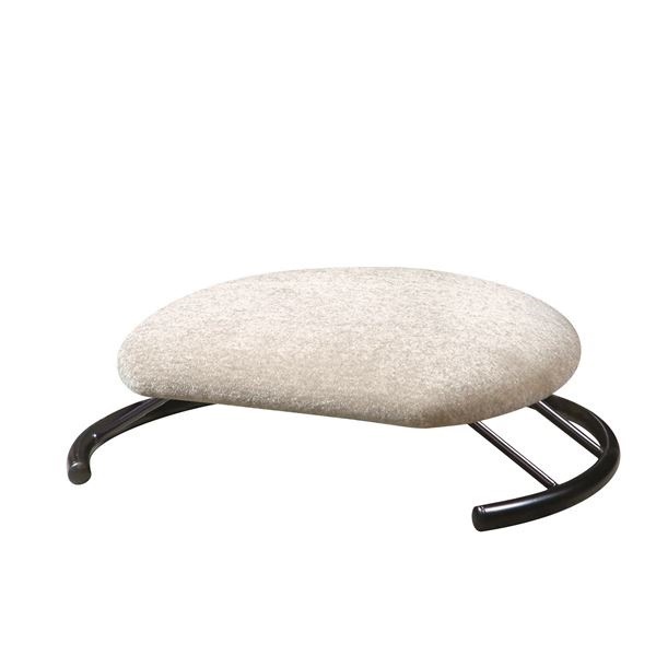 あぐら椅子/正座椅子 モスホワイトブラック 幅50cm 耐荷重80kg 日本製 スチール 座ユー リビング