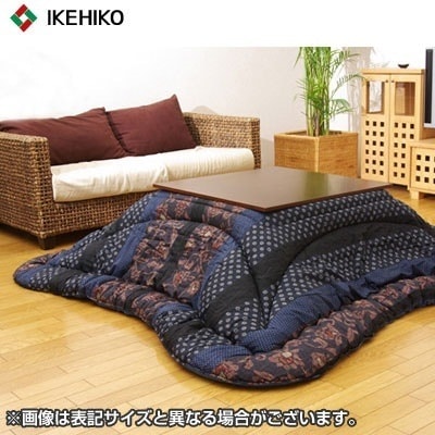 イケヒコ・コーポレーション 国内プリント こたつ厚掛け布団単品 『万葉』 ブルー 205×345cm 5934579 【送料無料】