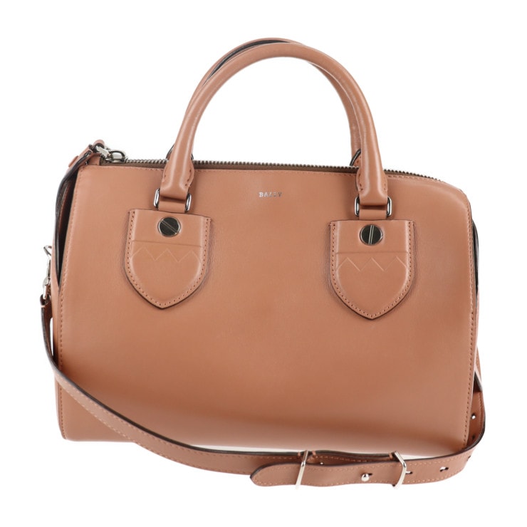 BALLY バリー ボストンバッグ - BLOOM MD レザー サーモンピンク ショルダー 2way 本物保証 中古