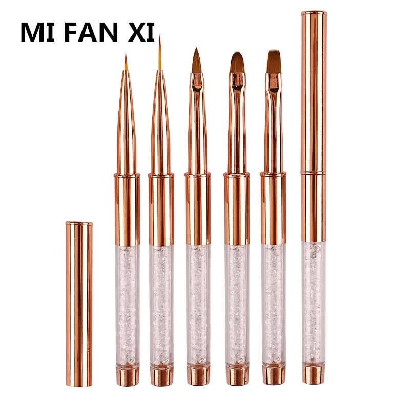 納期21日5スタイルネイルアートアクリル系uvジェルエクステンションビルダーラインストーン塗装ブラシラインライナーパターン描画ペンマニキュアツール