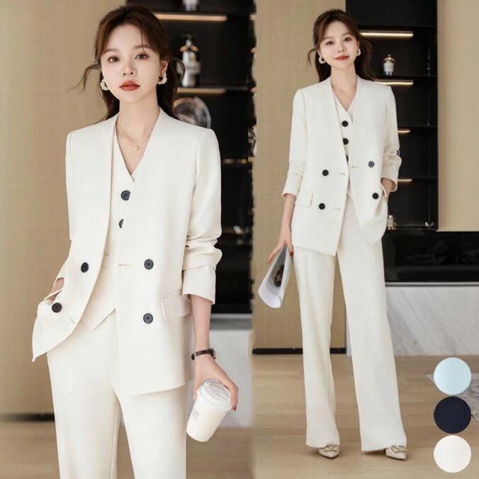 新品セールリクルートスーツ ママスーツ 体型カバー スーツ レディース カジュアルスーツ セレモニースーツ 春秋 上品 セットアップ パンツスーツ ビジネススーツ フォーマルスーツ 2/3点セット ジ