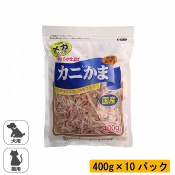 フジサワ 犬猫用 カニ入りかま メガパック 400gx10パック