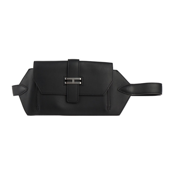超美品 HERMES エルメス ウエストバッグ H010612UKABS エランポケット24 ヴォースイフト ブラック シルバー金具 ウエストポーチ ベルトバッグ B刻印 本物保証 中古 244,800円