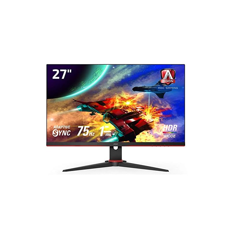AOC ゲーミング液晶モニター 27G2E5/11 (27インチ/フルHD/IPS/HDMI/DisplayPort/75Hz/応答速度1ms/HDRエフェクトモード/FreeSync/フリッカーフリ