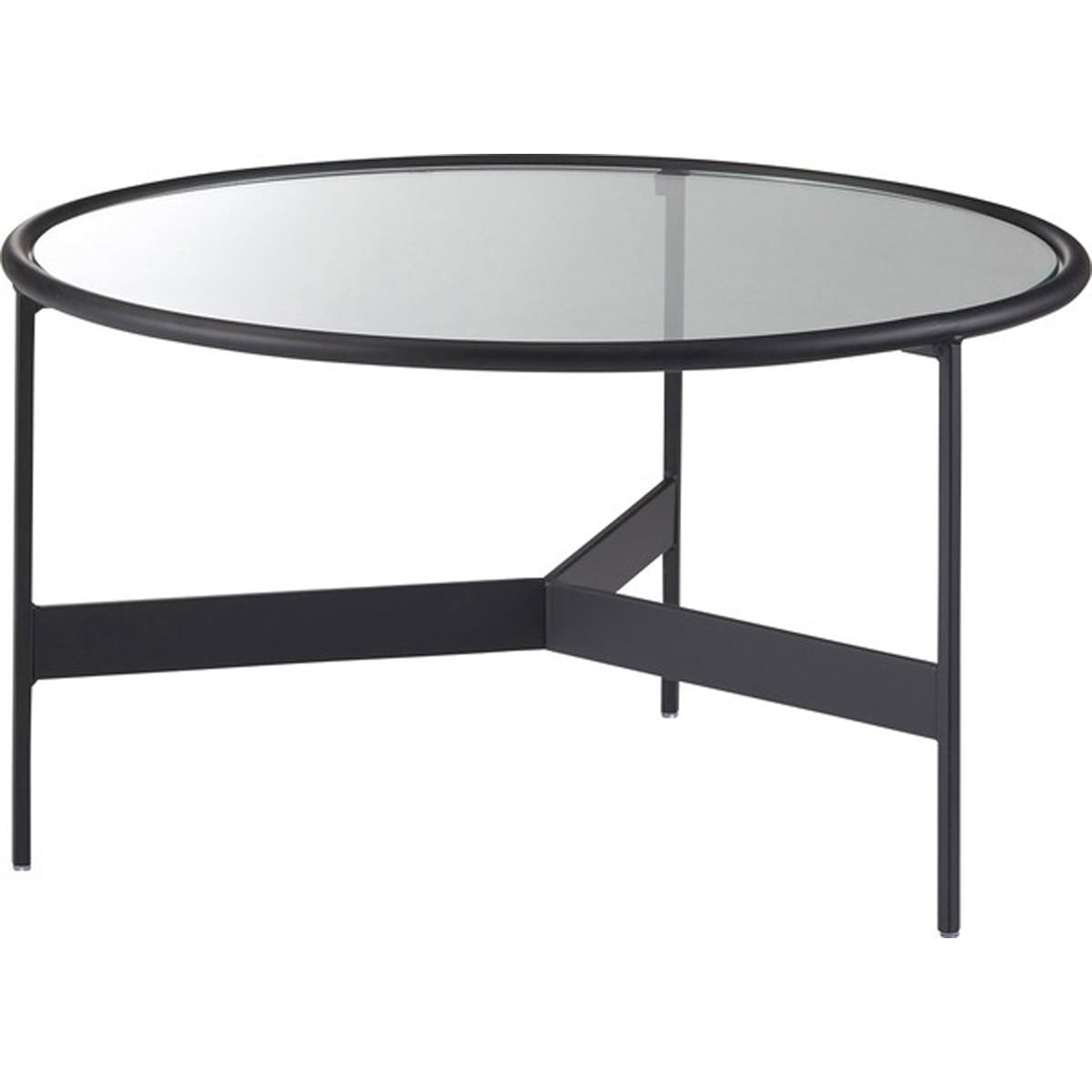 テーブル ガラステーブル ラウンドテーブル 丸 円形 ガラス ローテーブル センターテーブル 机 アイアイン 室内 おしゃれ シンプル インテリア 異素材 ブラック 黒 リビング ショップ 店舗 カフ