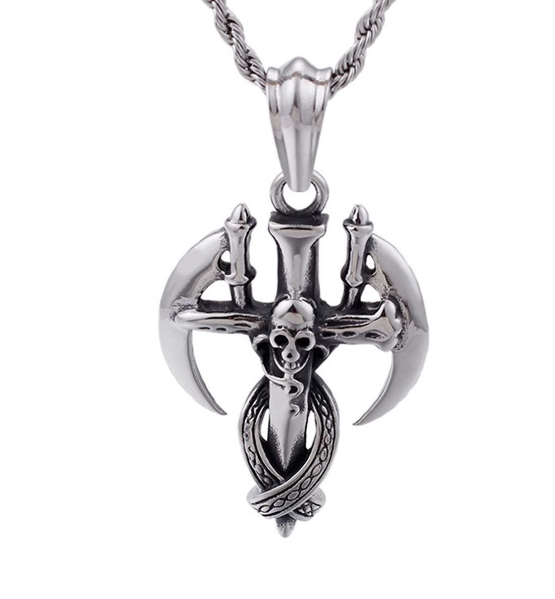 Pw 精良sus316l製 死神の鎌 髑髏 スカル Skull ペンダント 長さ43mm 幅32mm ペンダント ラッピング対応 日本未発売 人気 デザイン アクセサリー ペンダント チョーカー は自分にプチご褒美を Tor Safety Com