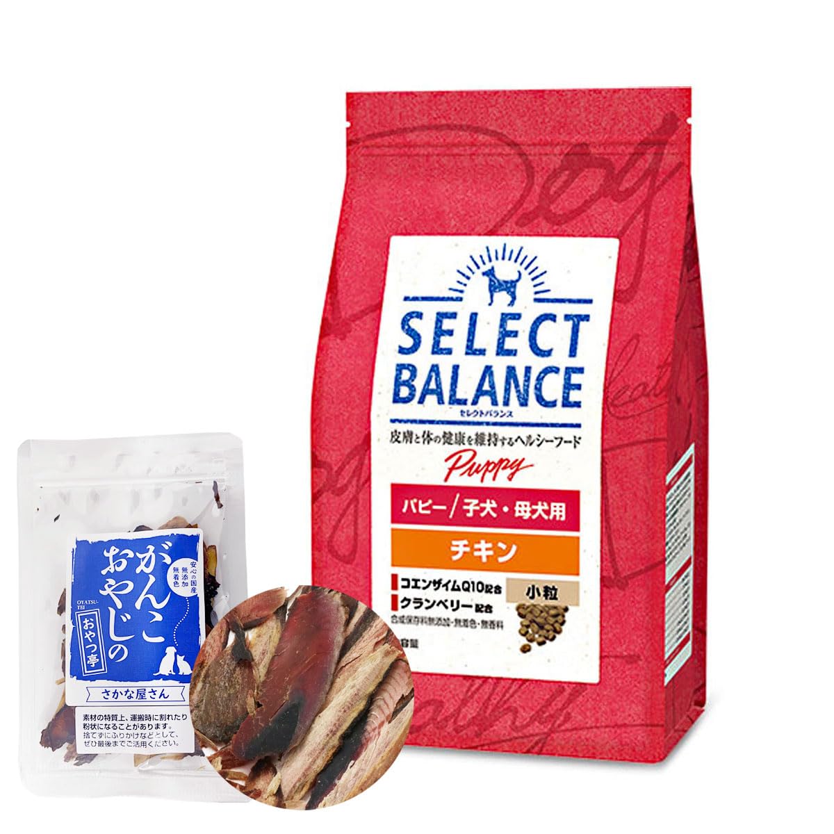セレクトバランス ドッグフード パピー チキン 小粒 3kg ＋がんこおやじのおやつ亭 国産お魚厚削り(お試しサイズ) 15g 犬 子犬 母犬