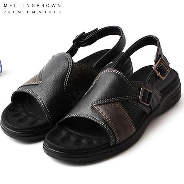 メンズレザーサンダル 男性オフィスサンダル メンズ高級サンダル MK01