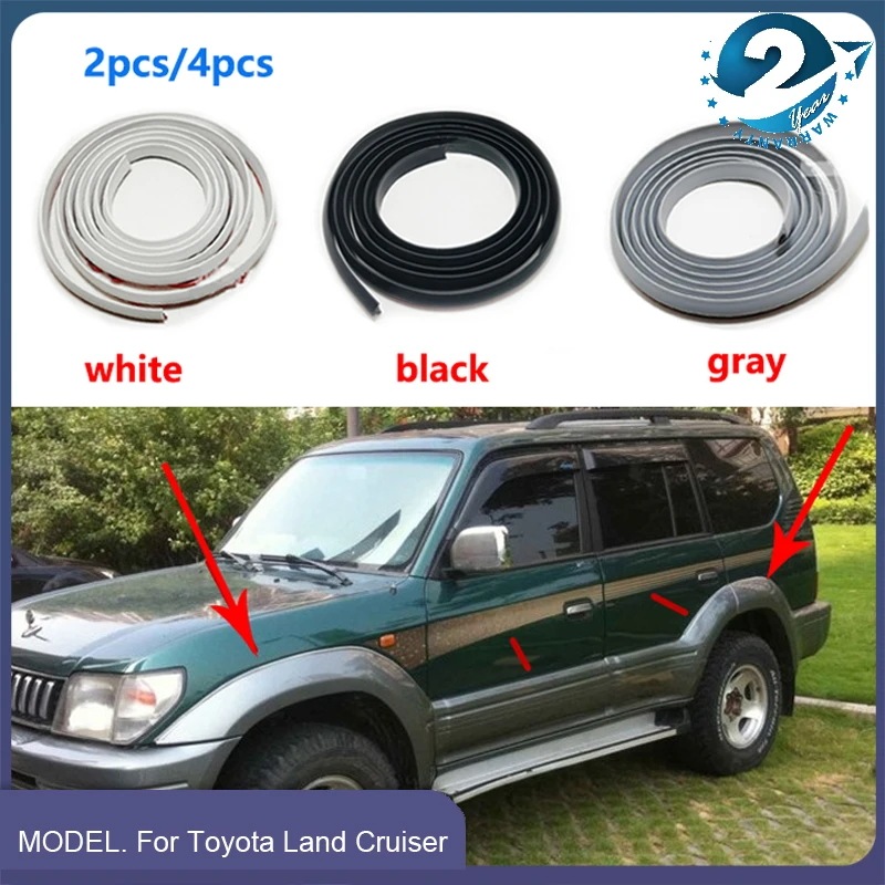 トヨタ ランドクルーザー LC80 4500 1991-1997年/Prado LC95 3400 用 サイドフェンダーフレア ホイールアーチ ゴムシールストリップ ステッカー 1.5M 輸入品