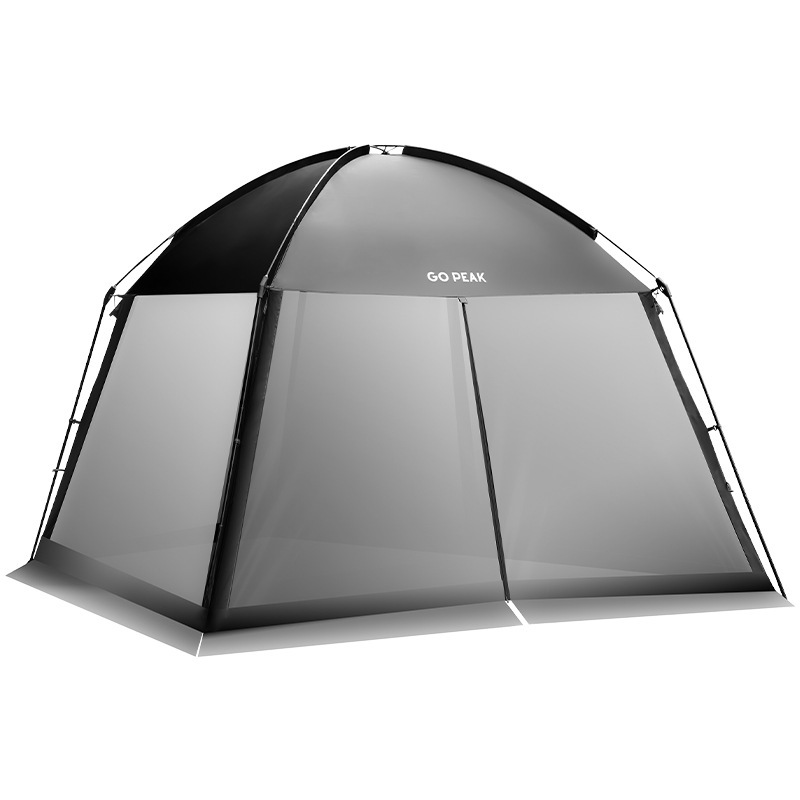GO PEAK 340CM 10人用 ブラックテント 大型テント 簡便設置 軽量テント