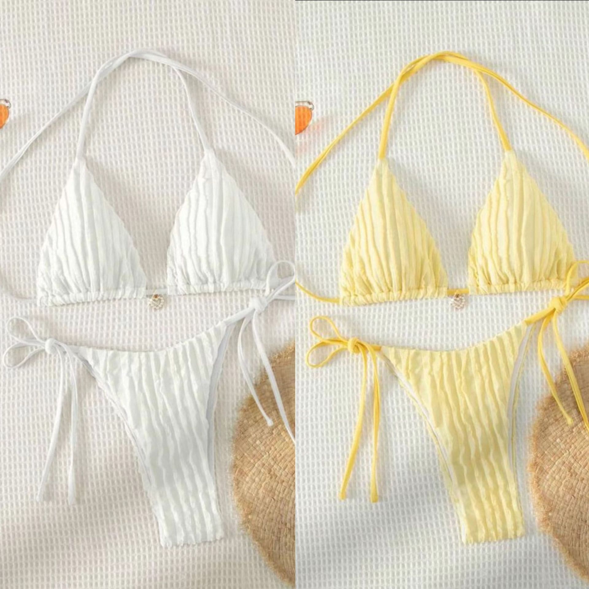 【1つ買うと10つ無料】2025セクシーなビキニスプリットスプリット水着女性の3点スリミング