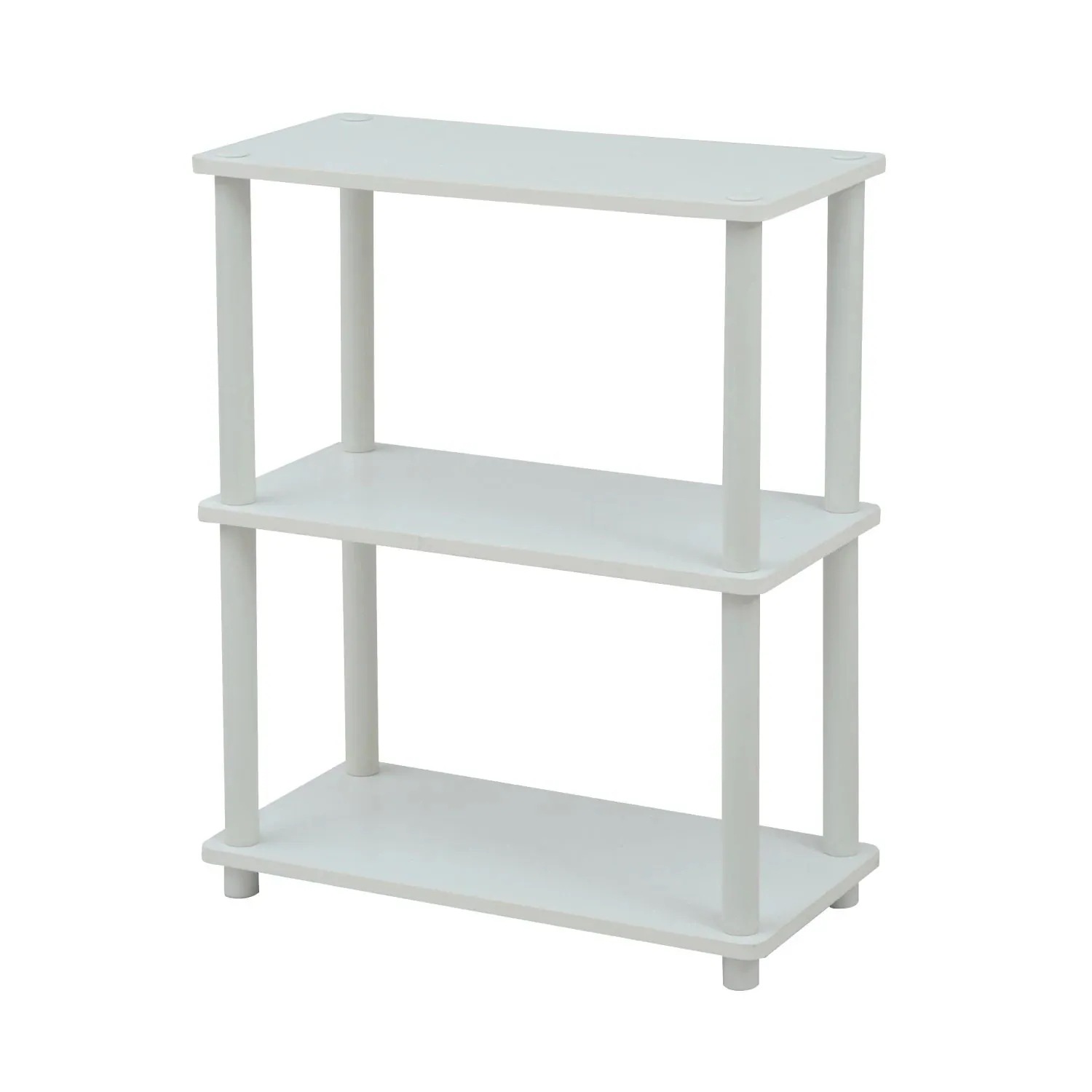 山善(YAMAZEN) ラック オープンシェルフ 幅60×奥行30×高さ77cm 3段 角が丸い 組立かんたん ホワイト SR-3(WH/WH)