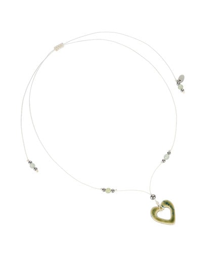 NFF HOLLOW CERAMIC NECKLACE KHAKI ホローセラミックネックレス カーキ 韓国アクセサリー ネックレス レディース