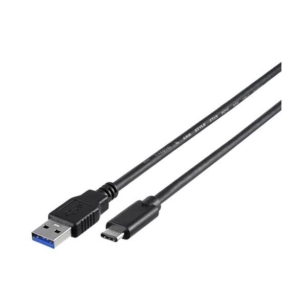（まとめ） バッファローUSB3.1 Gen1ケーブル（A to C） ブラック 1.5m BSUAC31115BK 1本 [x3セット]