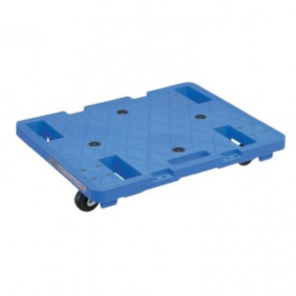 サカエ キャリースタッキング仕様 4輪自在タイプ 600×480×107mm ブルー SC-600RB