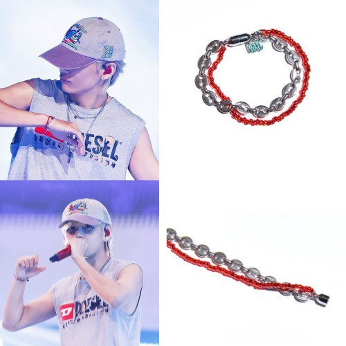 BTS テテ V 着用ブレスレット レッド BTS V キムテヒョン tete テテ着用 ブレスレット ユニセックス